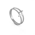 thumbnail image 1 of Anillos de pareja de acero inoxidable COOLTIME, anillo de compromiso con cruz sobrenatural de Color plateado para hombre y mujer, regalo de boda, joyería de moda Tan Jianjun  unisex, 1 of 2
