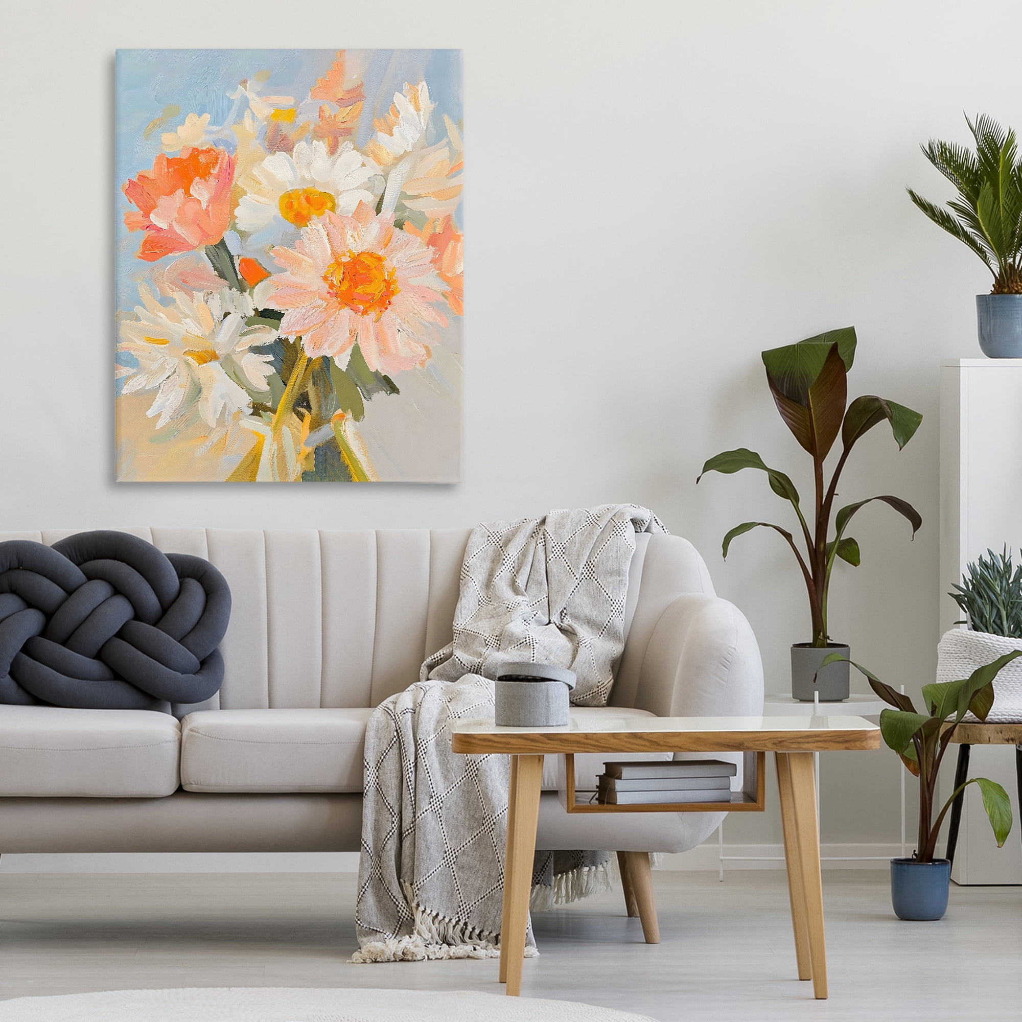 Stupell Industries Orange Spring Floral Bouquet Canvas Wall Art, design by The Prints Vibe