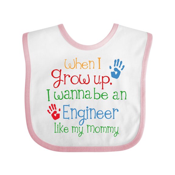 Inktastic Engineer Like Mommy Boys or Girls Baby Bib