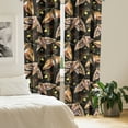 thumbnail image 2 of Ambesonne Spring Curtains, Flying Colorful Moths Art, Pair of 28"x84", Burnt Sienna and Pale Yellow, 2 of 5