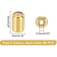 thumbnail image 5 of 100pcs Brass Stopper Beads 2 Colors Colunm Positioning Spacer Beads Adjustable Slider Beads Rubber Beads for DIY Bracelet Necklace Jewelry Making Accessories 6x4mm, 5 of 6