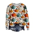 thumbnail image 2 of Tricot Livre de Lecture pour Femmes Halloween Mignon Automne Col Rond Sans Capuche, 2 of 3