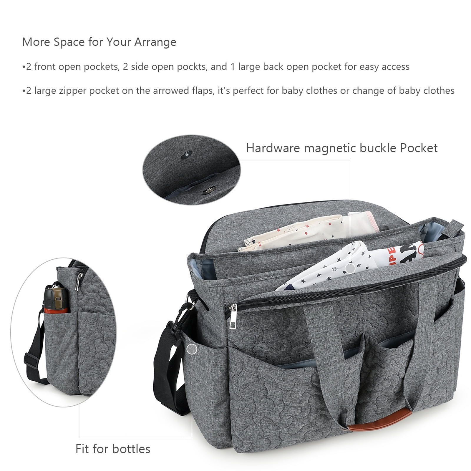 Essential Travel Gear for Parents High Capacity Water Resistant Diaper Storage Bag Comfortable Ergonomic Carrying Bag
