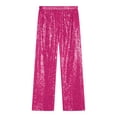 thumbnail image 5 of Zaldita Kids Girls Sparkly Sequins Dance Pants Elastic Waist Bottoms Trousers Hip Hop Jazz Disco Costume Hot Pink 16, 5 of 7