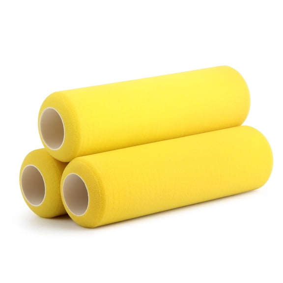 9 Inch Foam Paint Roller Cover, 3 Pack 3/8" Nap High Absorption Foam Roller Covers for Wall Painting