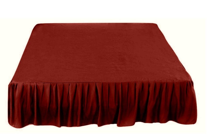 10 Inch Tailored Drop Ruffled/Gathered Easy Fit Bed Skirt (Queen Size