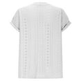 thumbnail image 7 of MIXUE Womens Summer Tops Summer Solid Color Fashion V Neck Short Sleeve Pullover Tshirts Outwear,White,S, 7 of 7