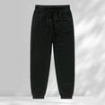 thumbnail image 2 of Mens Sweatpants Baggy Lined Jogger Pants Relaxed Fit Spring Fall Casual Running Streetwear Trousers Black L, 2 of 3