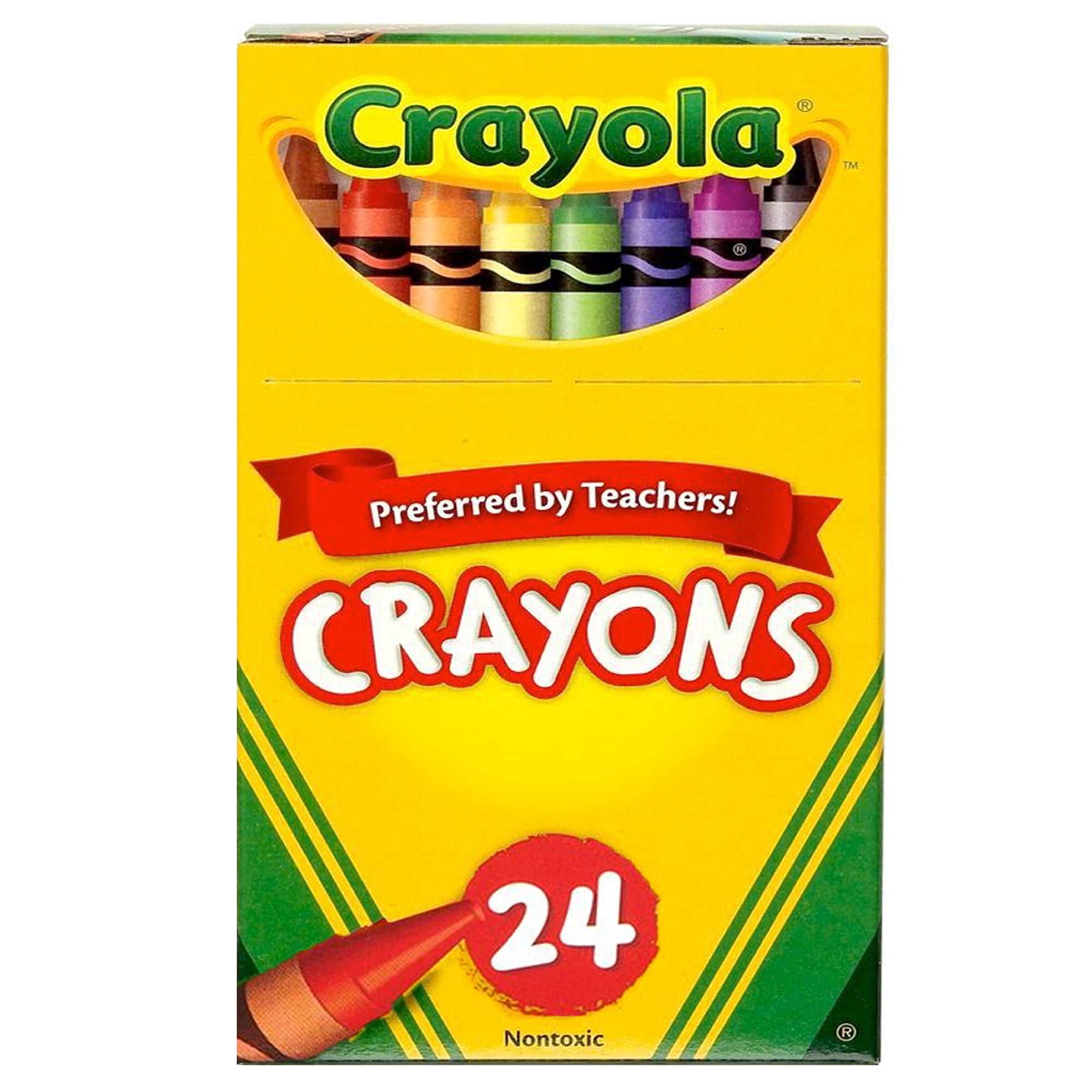 Crayola Crayons Reg Size 24 Colors Per Box Set Of 12 Boxes Walmart