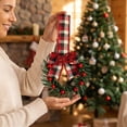 thumbnail image 4 of Qwtwty Artificial Christmas Wreath for Front Door, Winter Artificial Wreath Hanging Ornament for Xmas Wall Window Fireplace Decor, Christmas Decorations, 4 of 7