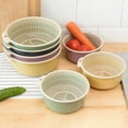 thumbnail image 4 of 1 Set 2-In-1 Washing Strainer Bowl Separation Design PP Vegetable Cleaning Rice Strainer Kitchen Assistant, 4 of 12