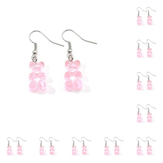 Jumpingount Gancho para la oreja Decoraciones para damas diario Pendiente colgante Colgante Accesorios populares Pendientes colgantes Boda Rosa Rosado 10piezas