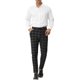 thumbnail image 2 of Pantalones de vestir de cuadros ajustados para hombre Inspire Chic con bolsillos 40 negros, 2 of 7