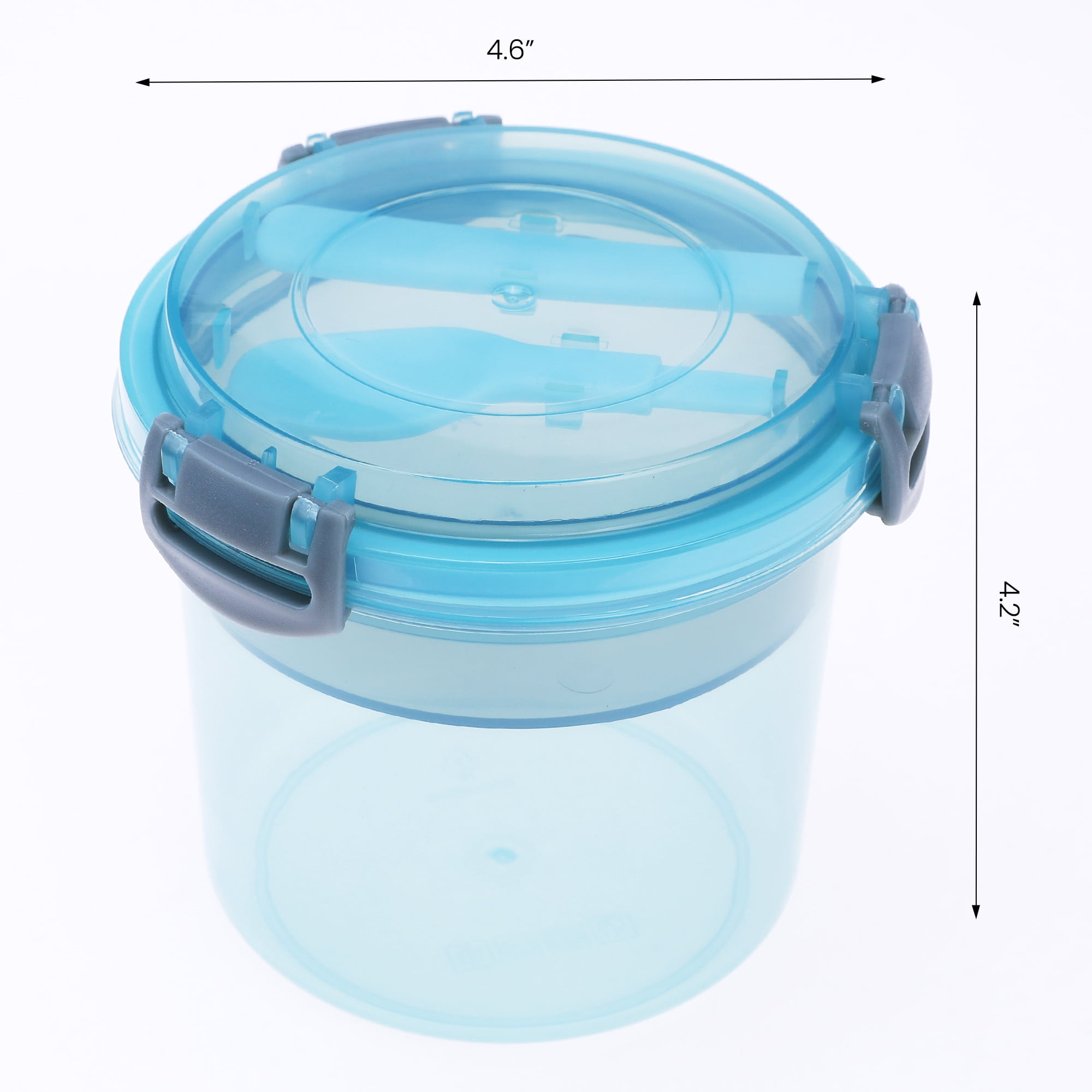Unique Bargains Food Storage Containers Leakproof Reusable Lunch Box 5 Packs Blue