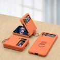thumbnail image 5 of Samsung Galaxy Z Flip 4 Case Shockproof Heavy Duty Protective Cover with Ring Phone Case for Galaxy Z Flip 4 5G-Orange, 5 of 14