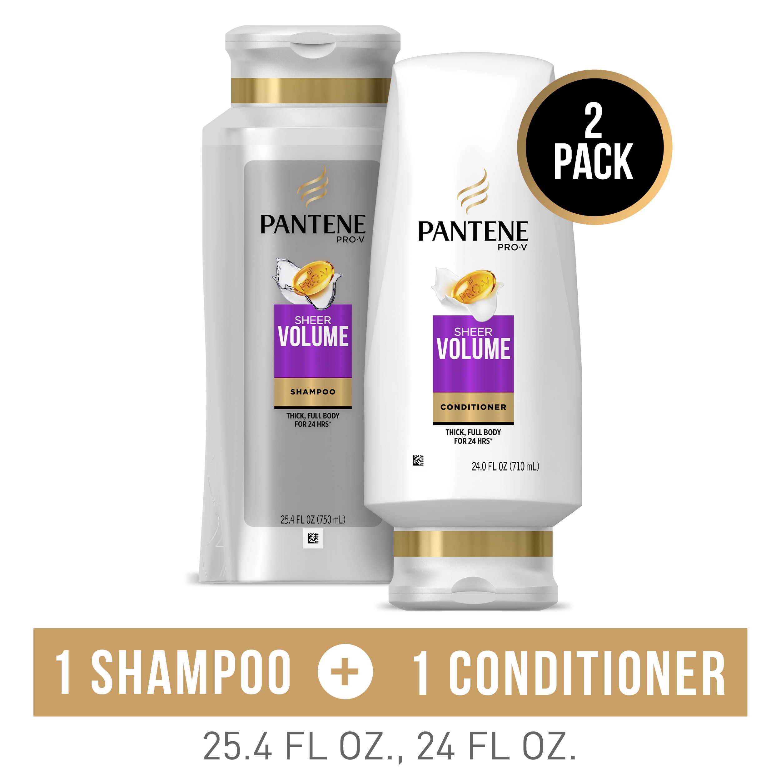 Pantene Shampoo and Conditioner Set, Sheer Volume, 2425.4 fl oz