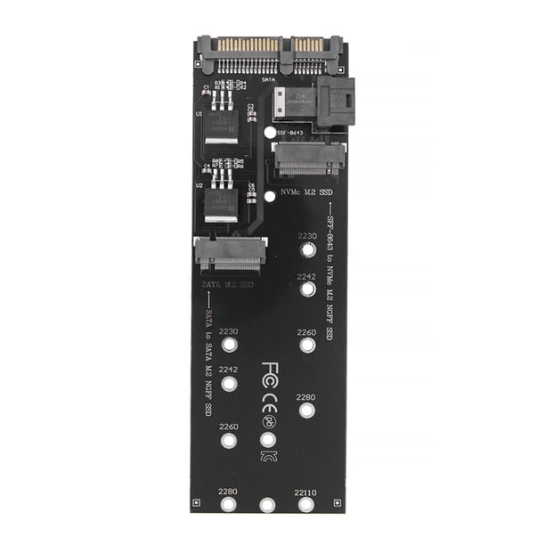 Adaptador SATA 22 pines SFF-8643 a M.2 U2 kit NGFF m-Key a adaptador ultrafino SAS NVME PCIe SSD SATA SSD para placa base