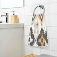 thumbnail image 3 of Yayeee 100% Cotton Hand Towels for Bathroom 16" x 28" Soft Absorbent Kitchen Towel, White and Black, 3 of 7