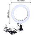 thumbnail image 3 of LED Selfie Light with Adjustable Tripod Stand Phone Holder Desktop Fill Lamp Round Ring Lamp Supplementary Light with Clamp Live Streaming Lamp (Assorted Color), 3 of 8