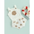 thumbnail image 4 of Musuos Baby’s Summert Tops and Shorts Set Fashion Shell Printed Suspender Romper and Tie-up Short Pants, 4 of 10
