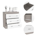 thumbnail image 5 of Georgia Three Drawer Dresser, Metal Handles, Superior Top Black, 5 of 18