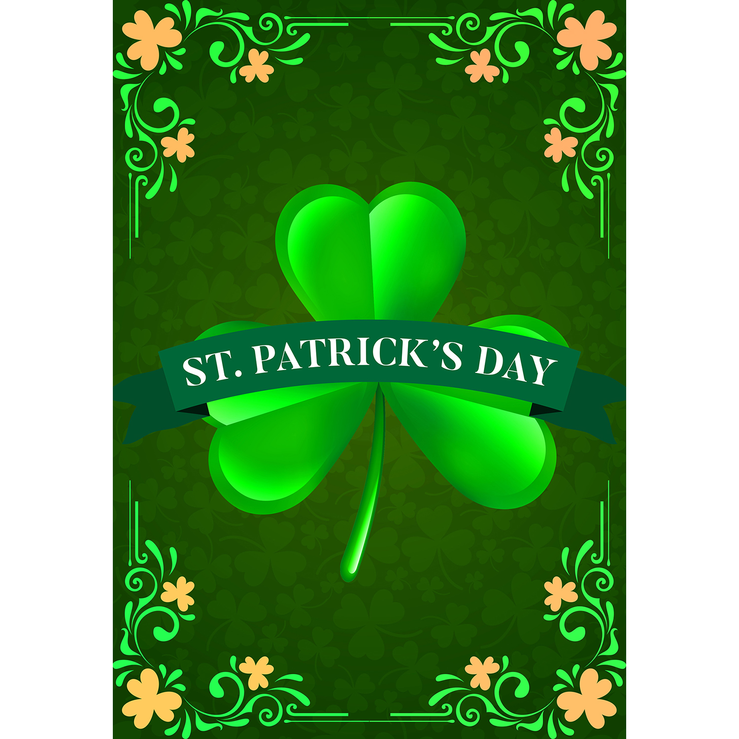 America Forever Happy St Patrick's Day Shamrock House Flag Lucky Clover Shamrock 28 x 40 Inch Luck of the Irish Double Sided Outdoor Yard St Patricks Day Decorations