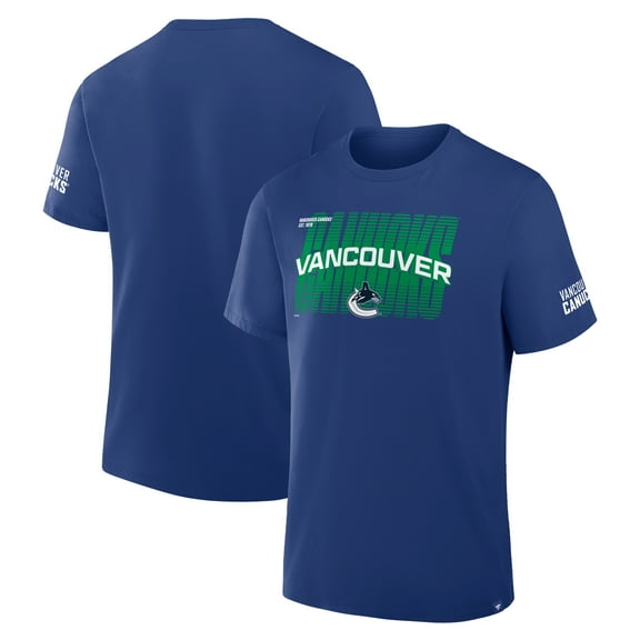 Men's Fanatics Blue Vancouver Canucks Team Vision Legacy T-Shirt