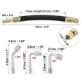 thumbnail image 4 of 8 piezas de extensi?n de v?stago de v?lvula de neum?tico 2 tubo extensor de v?stago de v?lvula doble flexible 5.9 "6 multigrado 45 90 135 adaptador para coche, cami?n, motocicleta, bicicleta, remolque RV Unique Bargains vástagos de válvula automotriz, 4 of 7