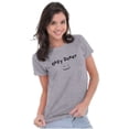 thumbnail image 5 of Funny Okey Dokey Happy Face Joke Womens Fitted Plus Size Graphic Tee Brisco Brands 2X, 5 of 6