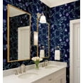 thumbnail image 4 of S4Sassy Peel & Stick Vinyl Wallpaper, Rustic Floral Vine Print Wallpaper Contact Paper Waterproof- Blue 25"x60",Removable Wall Covering for Home Decor in Living Areas, Renter Spaces, Cabinet, 4 of 9