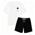 thumbnail image 3 of MEZZALL Cute Boys O-Neck Short Sleeve Tee And Shorts Coconut Tree Print Summer Outfit For Toddler And Kids Versatile Clothes Sets, 3 of 3