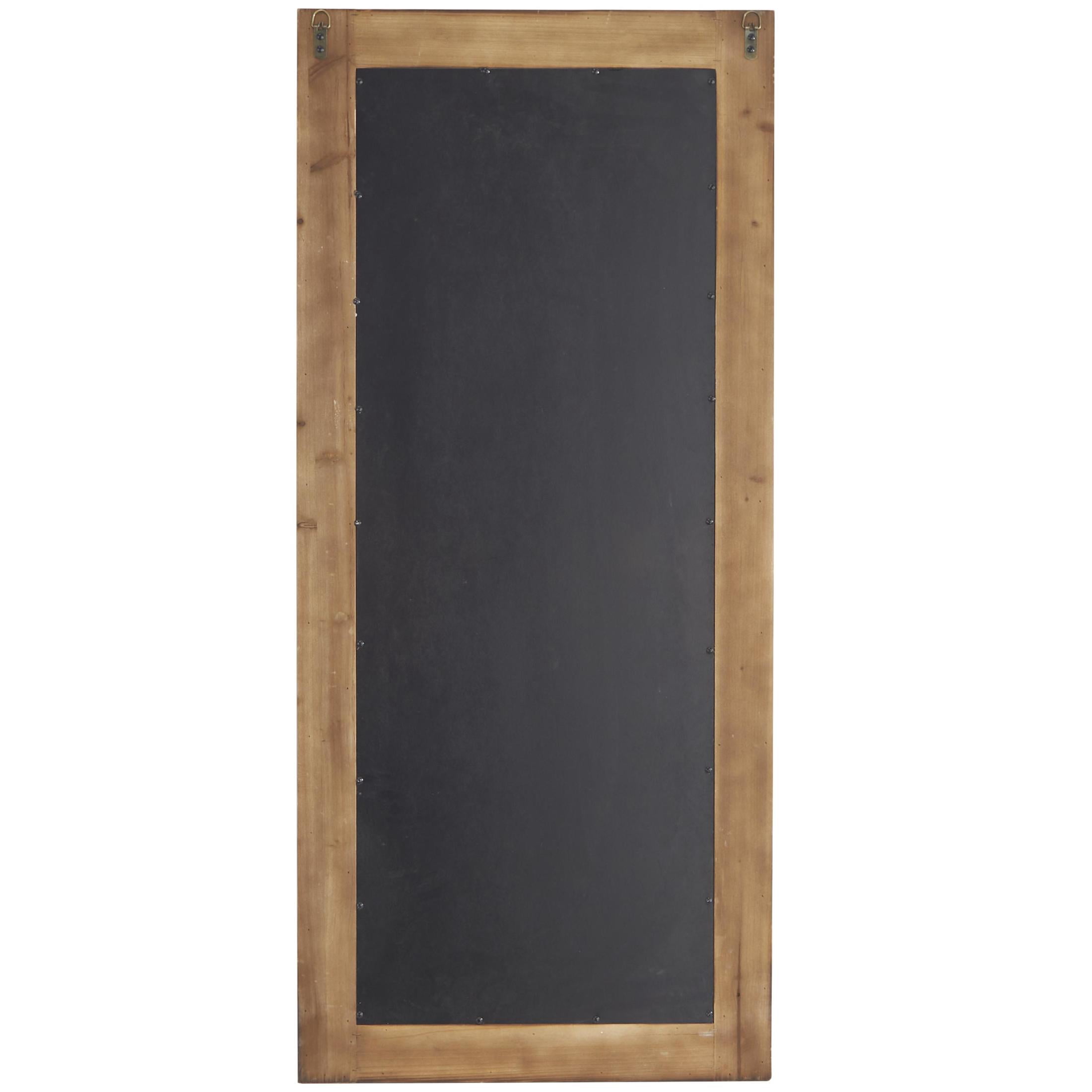DecMode 24" x 54" Brown Washed Beaded Wall Mirror