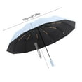 thumbnail image 4 of Xihbxyly Paraguas Plegable Automático de 105 Cm (41"), Resistente Al Viento, a Los Rayos Uv, Al Sol y a La Lluvia, con Revestimiento de Pegamento Negro Upf50+, Varillas de Fibra de Vidrio y Marco de, 4 of 7