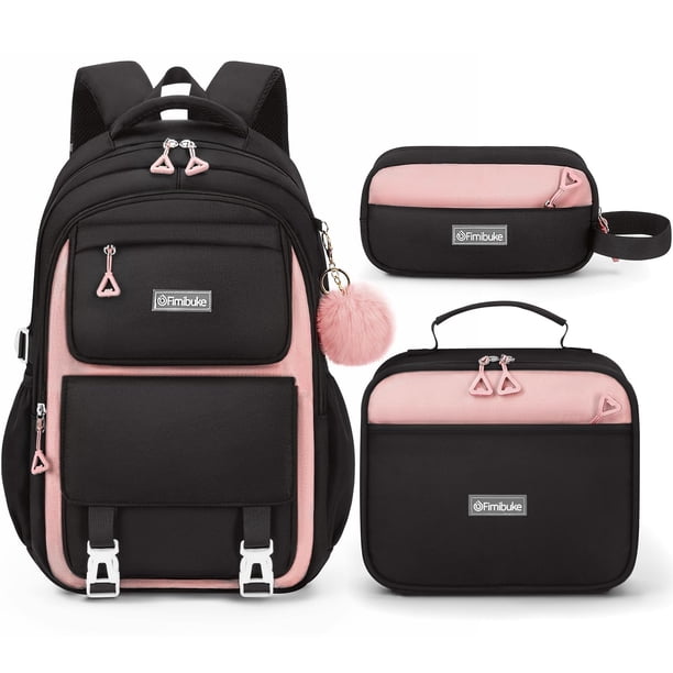 Mochila Fimibuke para niñas impermeable con fiambrera y lápiz