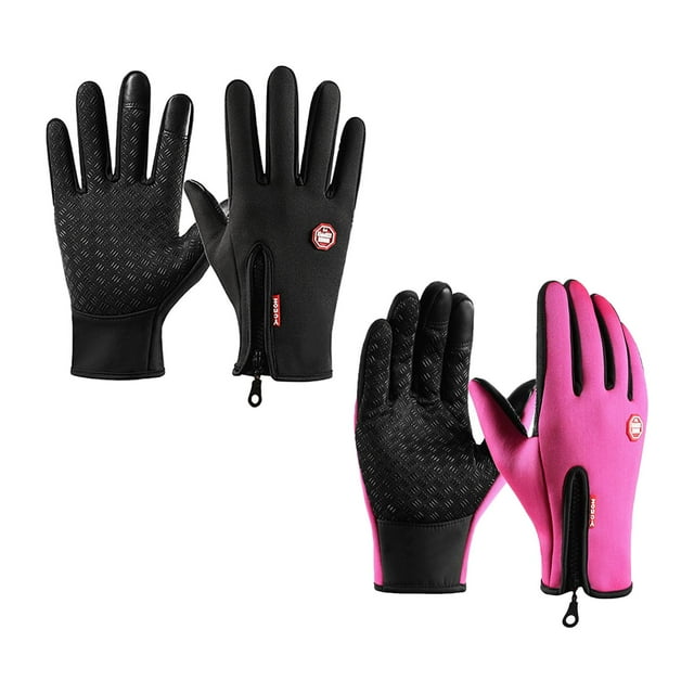 4x Guantes de invierno, Guantes térmicos antideslizantes Pantalla táctil impermeable Guantes para clima frío a prueba de XXL jinwen guantes de invierno
