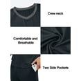 thumbnail image 4 of Pdbokew Mens Pajamas Set Lightweight Summer Pjs Sleepwear Soft Comfy Short Sleeve Loungewear Carbon Gray L, 4 of 6