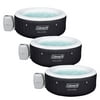 Coleman SaluSpa 60 Air Jet 2 to 4 Person Inflatable Hot Tub Spa, (3 Pack)