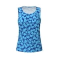 thumbnail image 4 of Lsque Blue Maple Leaf Printed Workout Tank Tops for Women, Athletic Sports Tank Tops, Compression Sleeveless Dry Fit Shirts,Sleeveless Yoga Shirt-Medium, 4 of 9