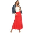 thumbnail image 4 of White Mark Women’s Soft Tiered Maxi Skirt, 4 of 6