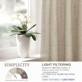 thumbnail image 6 of DriftAway Khaki Linen Curtains 84 Inches Long for Living Room Thick Semi Sheer 2 Panels Farmhouse 3 Inch Rod Pocket Back Tab Boho Rustic Light Filtering Window Drapes for Bedroom Privacy Assured, 6 of 8