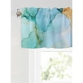 thumbnail image 6 of Valances for Windows Abstract Teal Rod Pocket Cafe Window Treatments Valance Curtains for Kitchen Bathroom Laundry Basement Windows 60"x14", 6 of 9