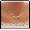 thumbnail image 2 of Pearl Pendant Necklace Minimalist 7 Faux Pearl Necklace Chain Jewelry for Women, 2 of 5