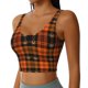 thumbnail image 2 of Fotbe Halloween Tartan Plaid Sujetador Deportivo Largo sin Aros para Mujer con Almohadillas y Soporte Medio, Transpirable y Absorbente, Camiseta Tipo Chaleco o Tank Top-XX-Large, 2 of 8