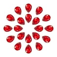 thumbnail image 1 of Unique Bargains 20Pack Teardrop Sew on Rhinestone - 18x13mm Glass Teardrop Crystal Rhinestones in Gold Prong Setting (Bright Red), 1 of 7