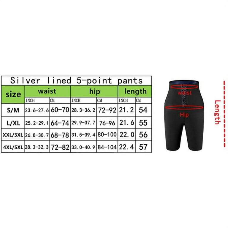 Slimming Pants, Knee Length Weight Loss Hot Thermo Sweat Sauna Neoprene  Workout Body Shapers 