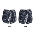 thumbnail image 3 of Yiaed Anchors and Lighthouse Print Women's Running Shorts with Liner 3 Zipper Pockets Elastic Workout Athletic Gym Yoga Shorts-X-Large, 3 of 7