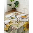 thumbnail image 3 of Sunflower Suqare Tablecloth - 54 x 54 Inch, Vintage Summer Bee Botanical Farmhouse Waterproof & StainResistant Tablecloth, Washable Oil-proof Table Cover for Dining/Party/Wedding/Camping/Buffet, 3 of 9