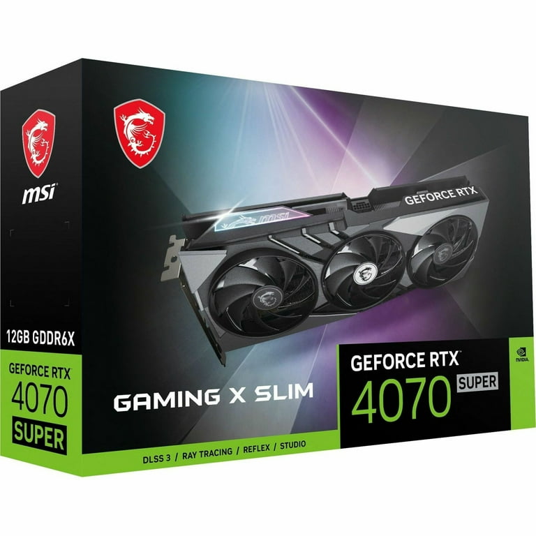 MSI GeForce RTX 4070 SUPER 12G Gaming X Slim GPU Graphics