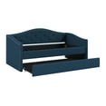 thumbnail image 6 of CorLiving Everly Modern Upholstered Twin Size Day Bed with Trundle and Nail Head Trim, Navy Blue, 6 of 10