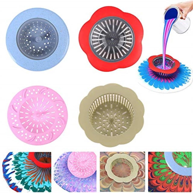 plastic pouring strainers,flower acrylic paint strainers,silicone